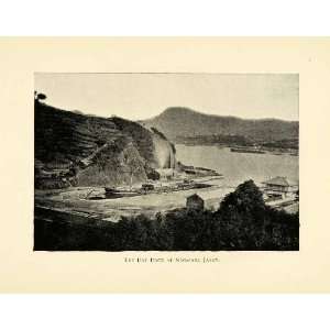  1898 Print Nagasaki Japan Dry Dock Ship Landscape Marine 