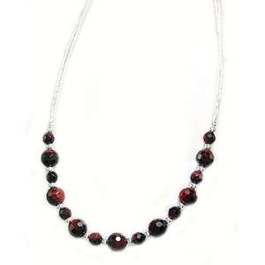  Sterling Silver Red Tiger Eye Necklace Jewelry