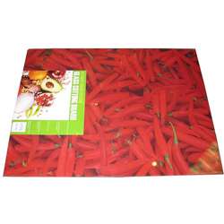   Chili Pepper Print 12x16 inch Glass Cutting Board  