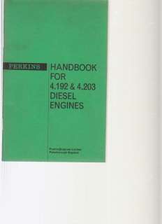 Perkins Diesel Engines 4.192 & 4.203 Handbook 1965  