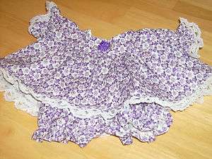 Purple Floral Print Dress  fits 12 14 CP/ Berenguer Dolls  