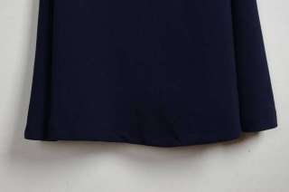 Womens Blue/Beige Jumper Dress Chiffon Sleeveless Dresses Evening 