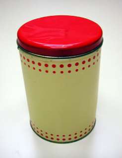 1950s Round Tin Canister  