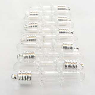10 Vial Pendants (vials/mini/glass/charms) SCREW TUBES  
