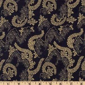  44 Wide Chinoiserie Scroll Navy Fabric By The Yard Arts 
