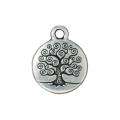   Lead free Pewter 19 mm Round Tree of Life Charms (Pack of 2