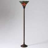 Tiffany style Dragonfly Red & Purple Torchiere Lamp  
