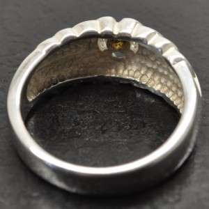 06 CT AAA CHAMPAGNE DIAMOND STERLING SILVER MENS RING  