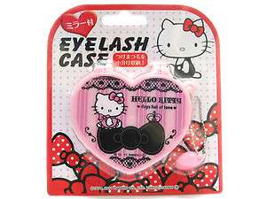   Kitty Japan False Eyelash Case with Mirror Inside   Heart with Charm