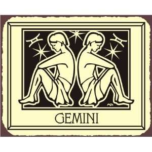  Gemini Zodiac Astrology Vintage Metal Art Retro Tin Sign 