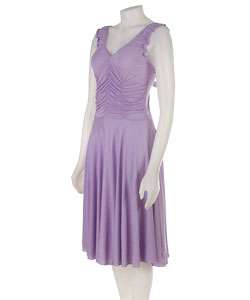 Lapis Lavender Gathered Dress  