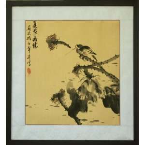  Free hand Style Chinese Painting Lotus Bird (22X24 