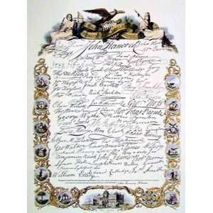 Signatures to Declaration   Poster by Wray (18x24) 