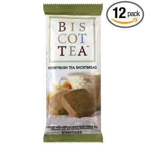Biscottea Honeybush Tea Shortbread, Grab n Go, 1.4 Ounce (Pack of 12)