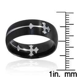 Stainless Steel Cross Cutout Ring  