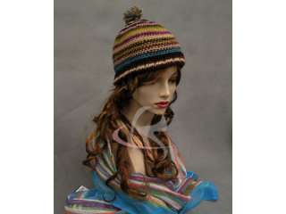 Fiberglass Mannequin Head Vintage Wig Hat Earrings Necklace Display MD 