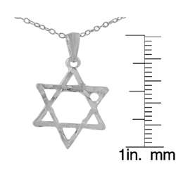 Sterling Silver Star of David Necklace  