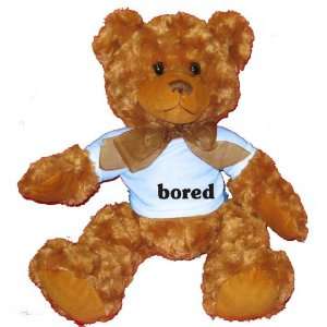  bored Plush Teddy Bear with BLUE T Shirt Toys & Games