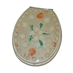  Opalescent Acrylic Toilet Seat with Sea Shells