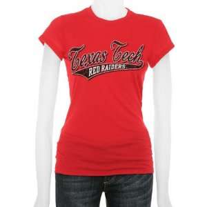  Texas Tech Red Raiders Womens Red Tail Sweep Cube T Shirt 