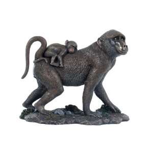 Baboon and Baby Sculpture 
