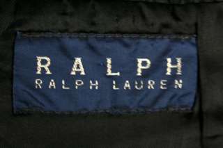 Vintage Ralph Lauren Black Wool 3 Button 2 Piece Suit 42 L  