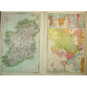    1898 Universal Map Ireland Ethnographic Europe