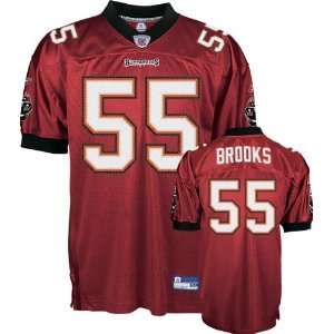  Derrick Brooks Red Reebok Authentic Tampa Bay Buccaneers Jersey 