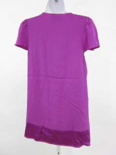 MADISON MARCUS Bright Purple Long Cap Sleeve Shirt Sz S  