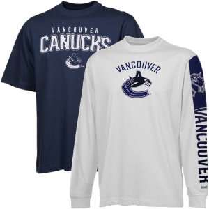 Reebok Vancouver Canucks Navy Blue White Option 3 in 1 Combo T shirt 