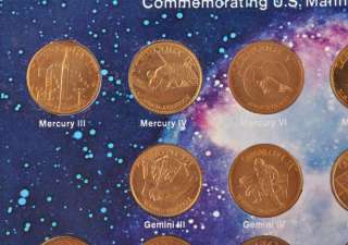 Vtg 1969 MAN IN SPACE Complete Bronze Coin Collection  