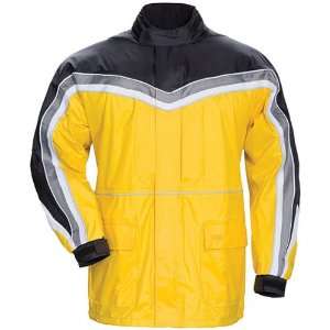 Tourmaster Mens Yellow Elite Series II Rainsuit Jacket   Size  Small