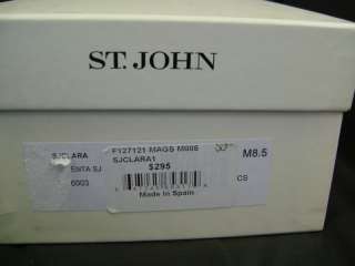 St John Knit MAGENTA SATIN NWT HEEL PUMPS SZ 8.5 M $295  