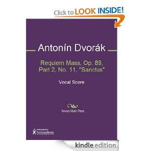   . 11, Sanctus Sheet Music Antonin Dvorak  Kindle Store