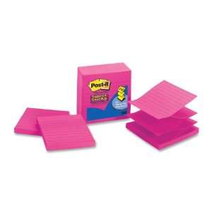   Pop up Note,Pop up, Self adhesive   4 x 4   Fuchsia   Paper   5
