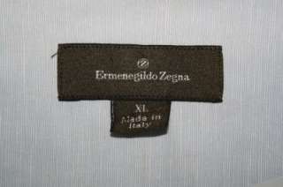 ERMENEGILDO ZEGNA SOLID GRAY COTTON +HEMP CASUAL SHIRT XL WOW  