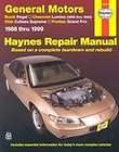 General Motors Automotive Repair Manual 1988 Thru 1999 Buick Regal 
