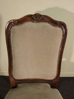 French Style Carved Walnut Side Chair Made in Italy  