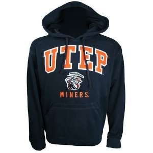  UTEP Miners Suede Mascot Icon Hooded Sweatshirt Sports 