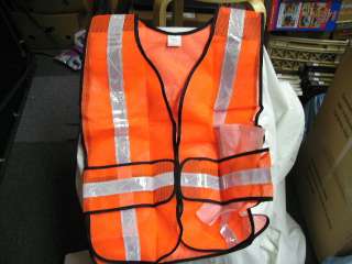 Orange Mesh Reflective Safety Vest * NEW * Lightweight*  