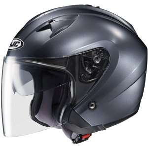  HJC IS 33 Metallic Open Face Helmet Medium  Black 