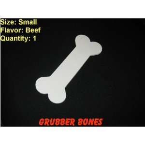    1 Small Grubber Bone Chew Toy, Beef Flavored 