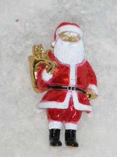 Vintage Christmas OAJC Santa Claus Pin Brooch  