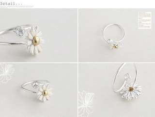 C4549 Crystal Chrysanthemum Flower Ring Size6 9  