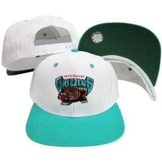 Vancouver Grizzlies White / Teal Two Tone Snapback Adjustable Plastic 