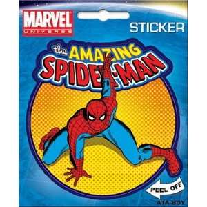  Marvel Comics The Amazing Spiderman Orange Die Cut Sticker 
