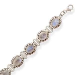   Moonstone Bracelet Lobster Clasp The Stones Measure 10mmx8mm Jewelry