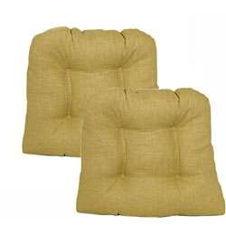 Tuscany Gold Kitchen/ Dining Chair Pads (Set of 2)  