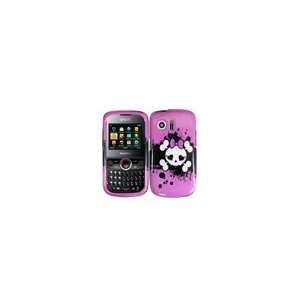 Huawei Pillar M615 Pinnacle M635 Pink Skull Cell Phone Snap on Cover 