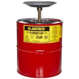  Justrite 10208 Plunger Can 2 Quarts Red